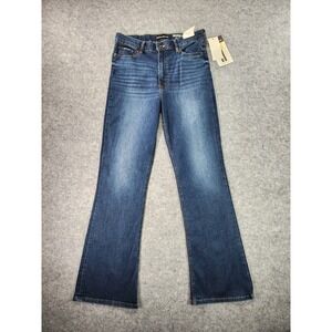 DKYN Jeans Womens 32/14 Boreum High Rise Flare Blue Dark‎ Wash Denim